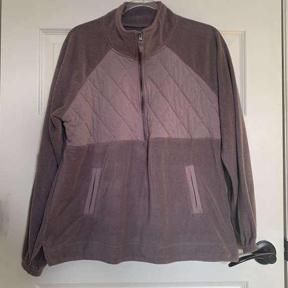 FLEECE Pullover 3/4 Zip - Size Large - Picture 1 of 4